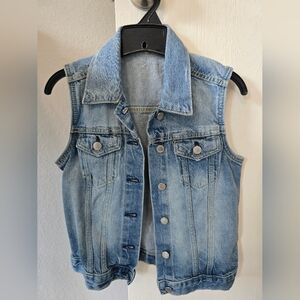 GAP Blue Denim Sleeveless Vest